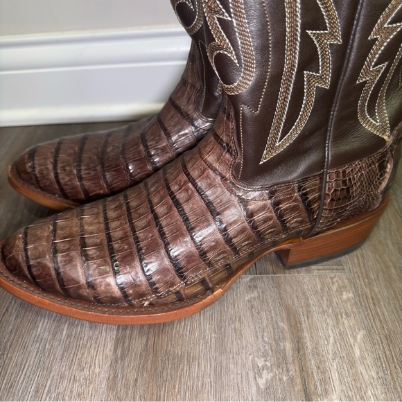 Cody James Exotic Caiman Gator Western Round Toe Cowboy Boots main image 10